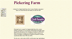 Desktop Screenshot of pickeringfarmquiltshop.com