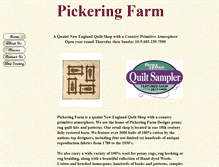 Tablet Screenshot of pickeringfarmquiltshop.com